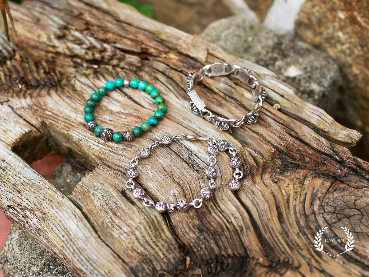 銀飾｜Chrome Hearts 純銀手鍊 綠松石手環 美到讓人目眩神迷