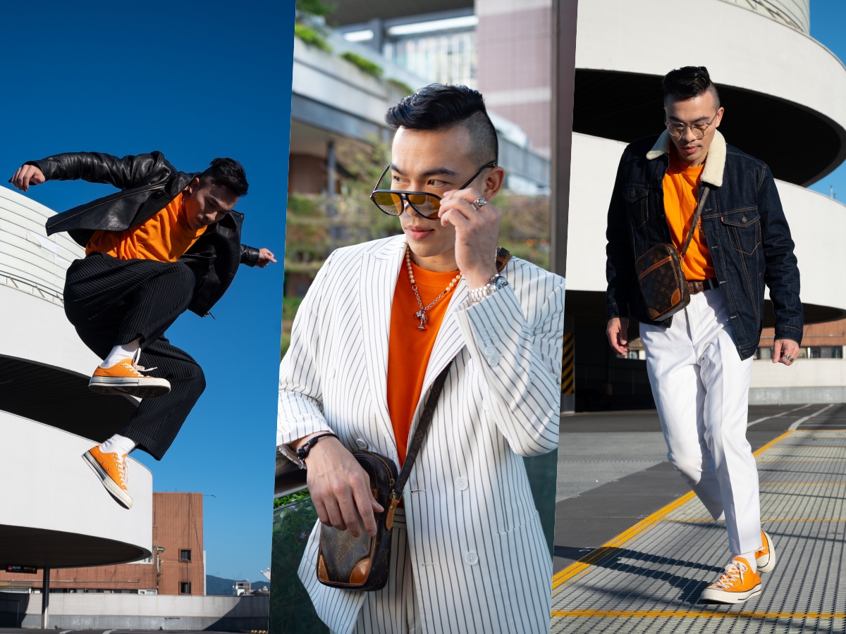 男搭｜2022橘色當道？1件橘色T恤穿出3種正裝＆休閒造型