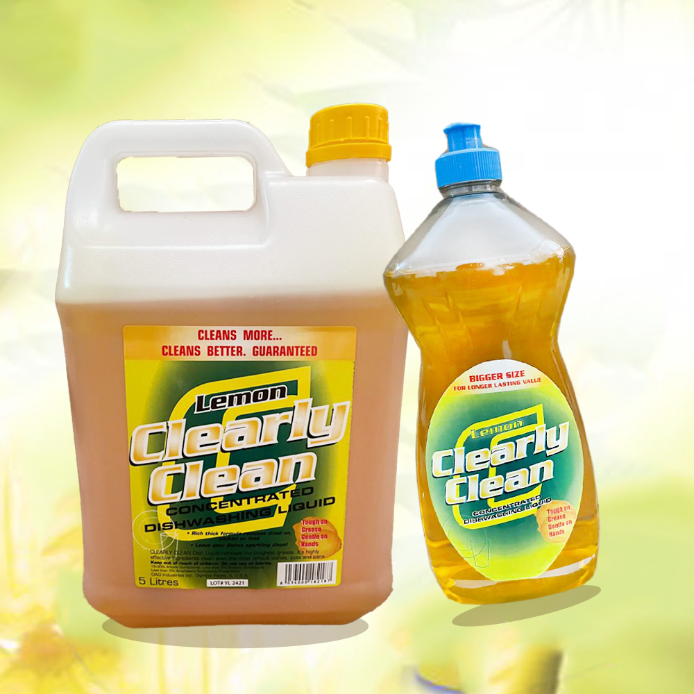 Clearly Clean Concentrated Dishwashing Liquid • Dag Industries Ltd