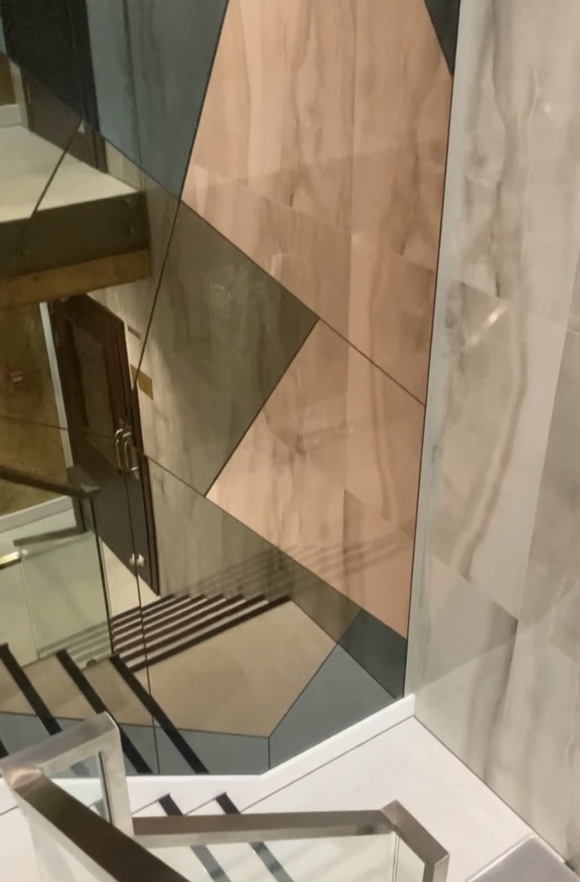 Glass mirror walls supplied and fitted Medway Kent