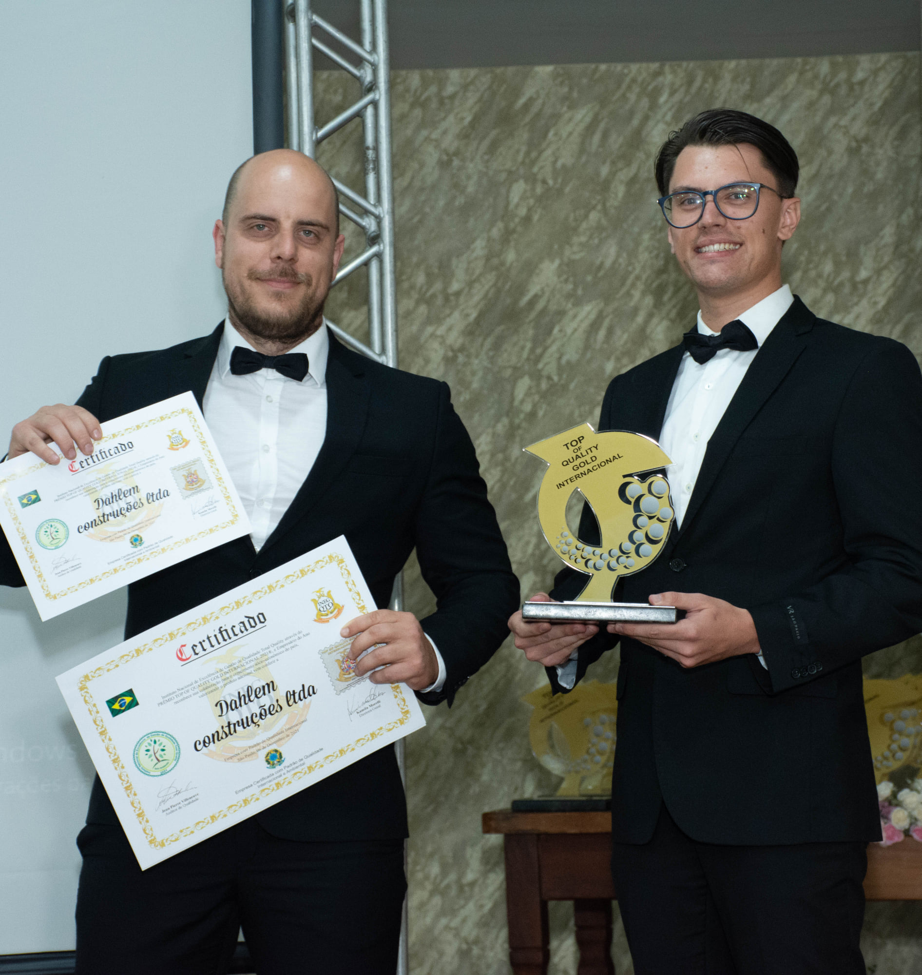 Prêmio Top Of Quality Gold Internacional 2021 Dahlem Empreiteira