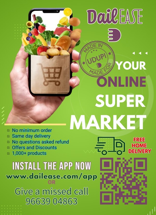 DailEASE Grocery.Delivered, Udupi (including Brahmavar, Chantar
