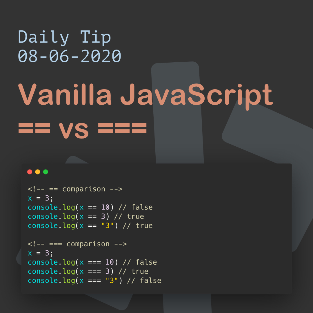 Vanilla JavaScript == vs