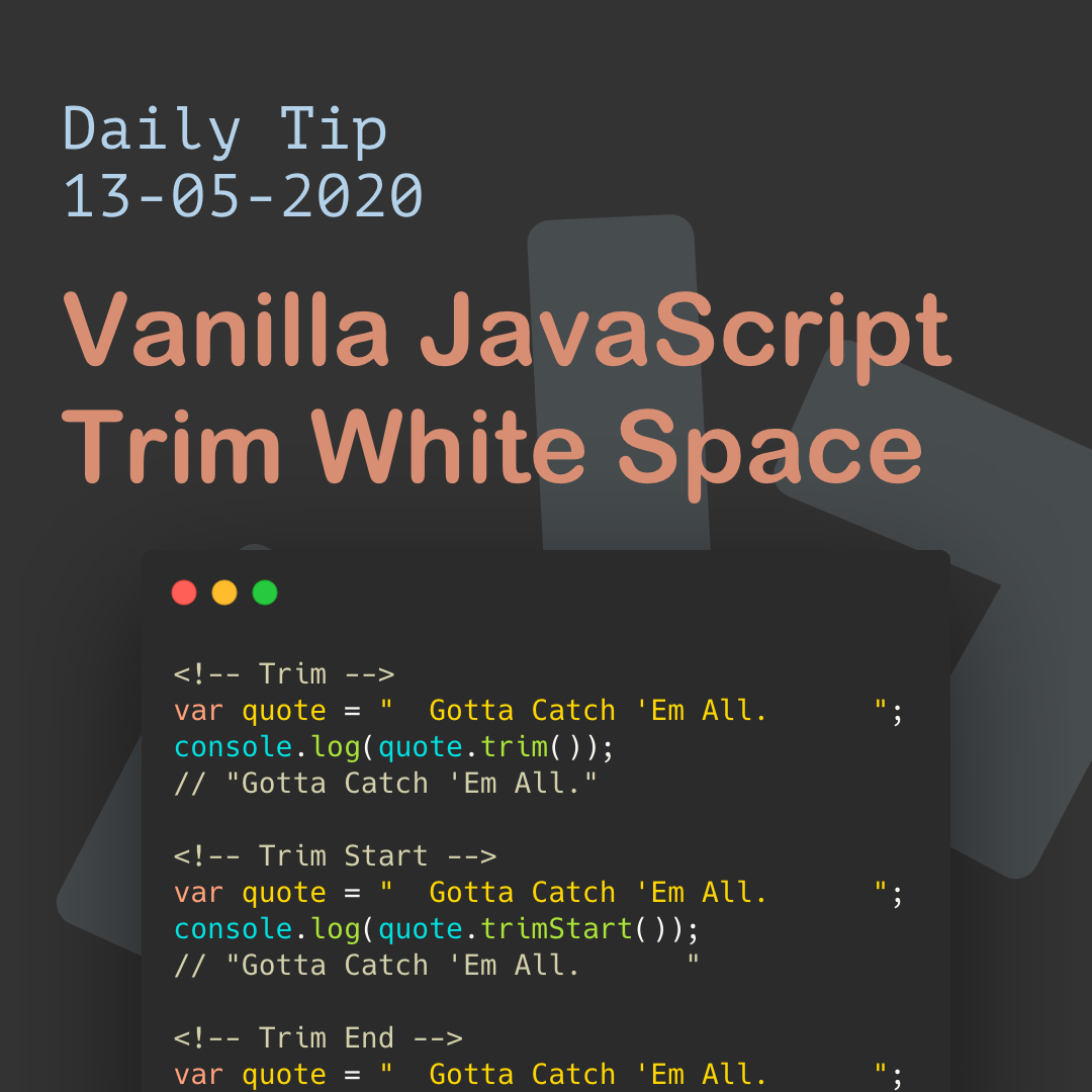 Trim Whitespace Vanilla JS Tutorial [2022]