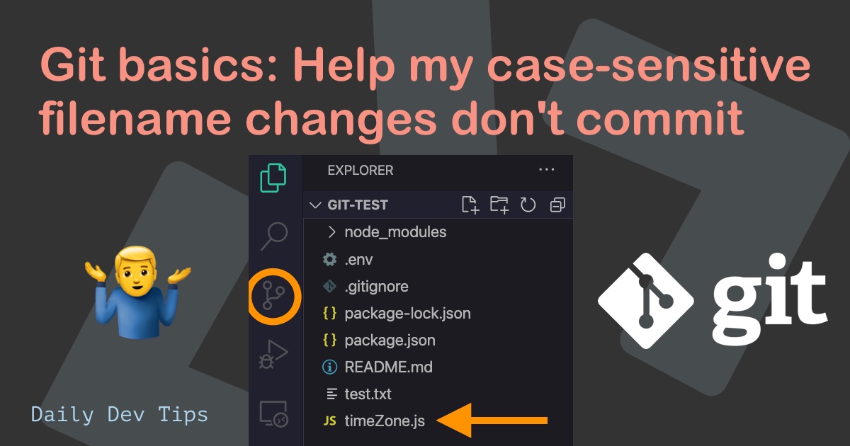 Git basics Help my casesensitive filename changes don't commit