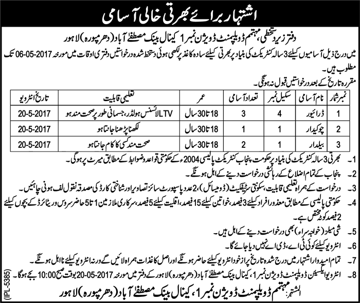 LDA Jobs In Lahore