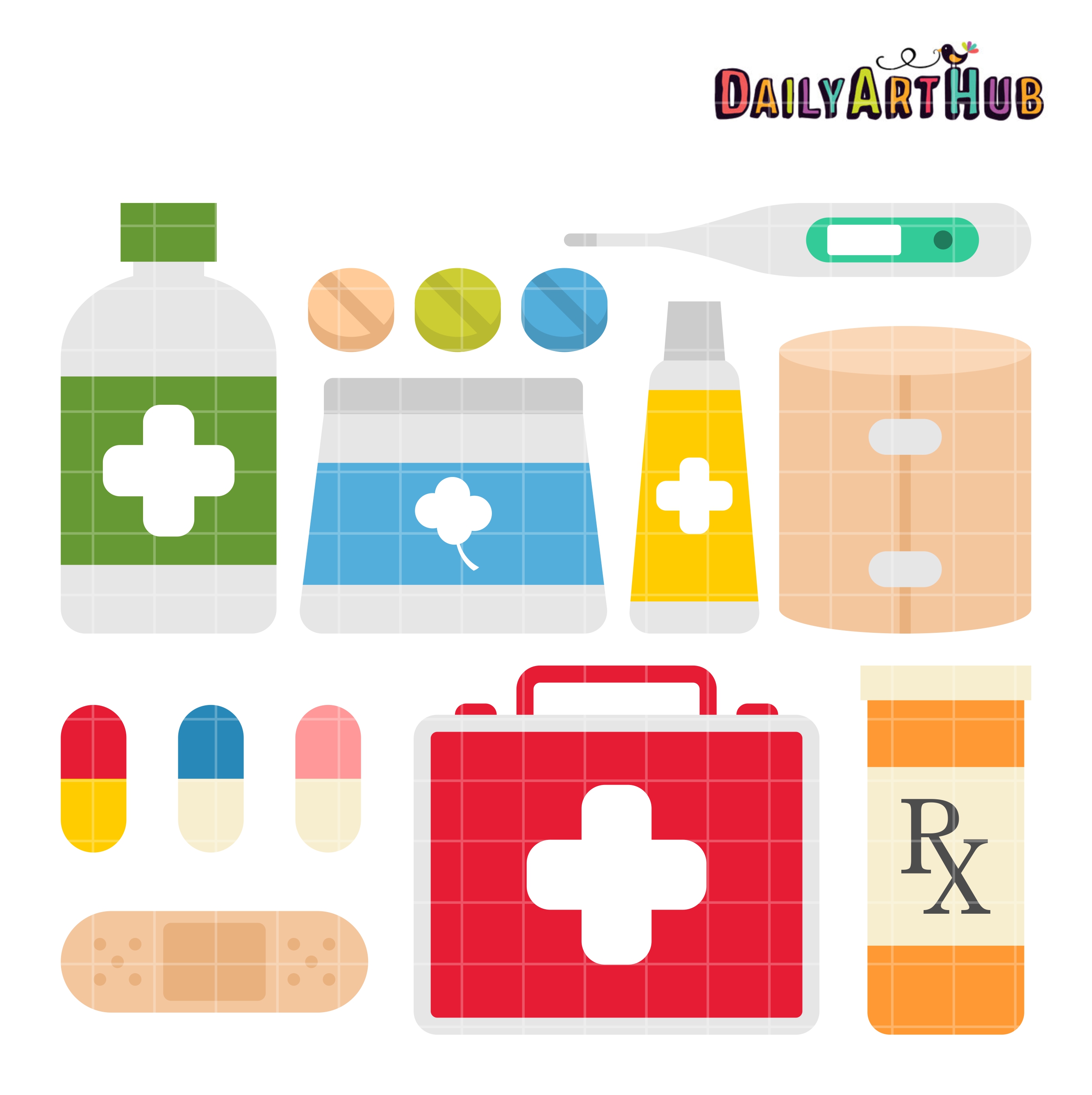 First Aid Kit Clip Art Set Daily Art Hub