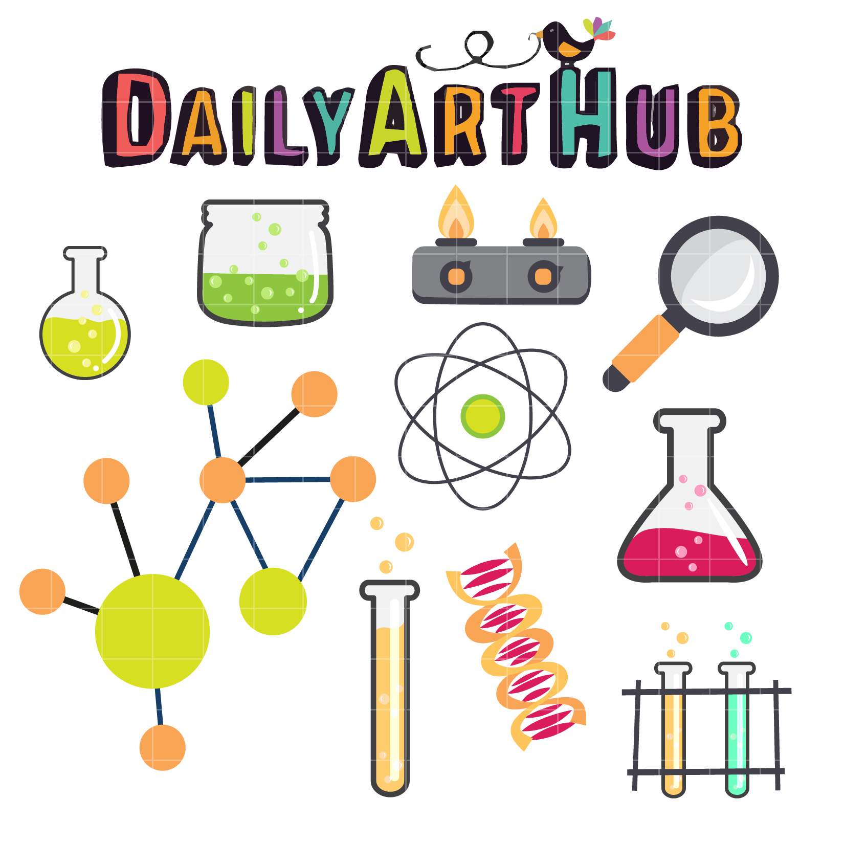 Science Lab Clip Art Set Daily Art Hub