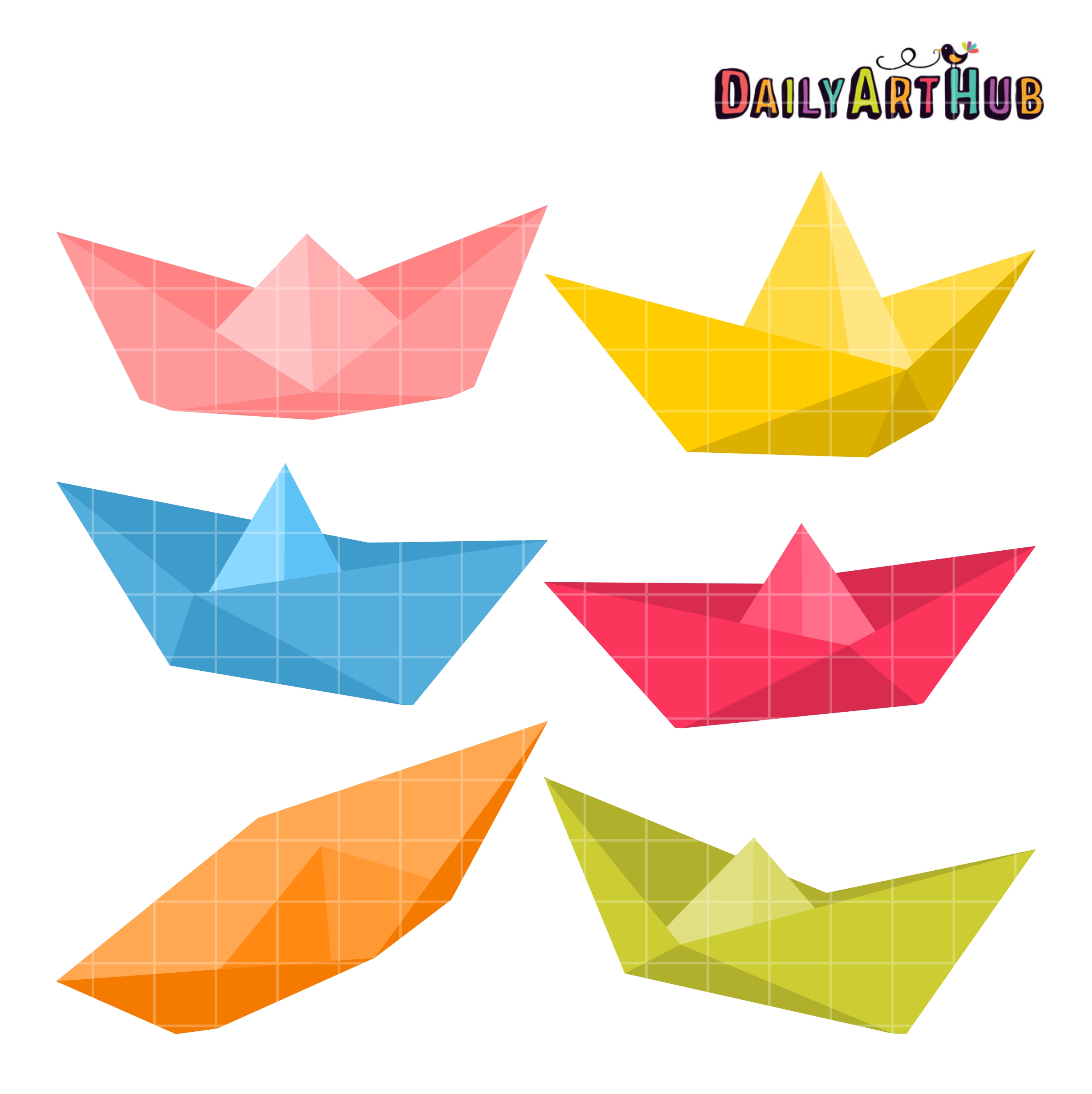 Paper Boats Clip Art Set Daily Art Hub Free Clip Art Everyday