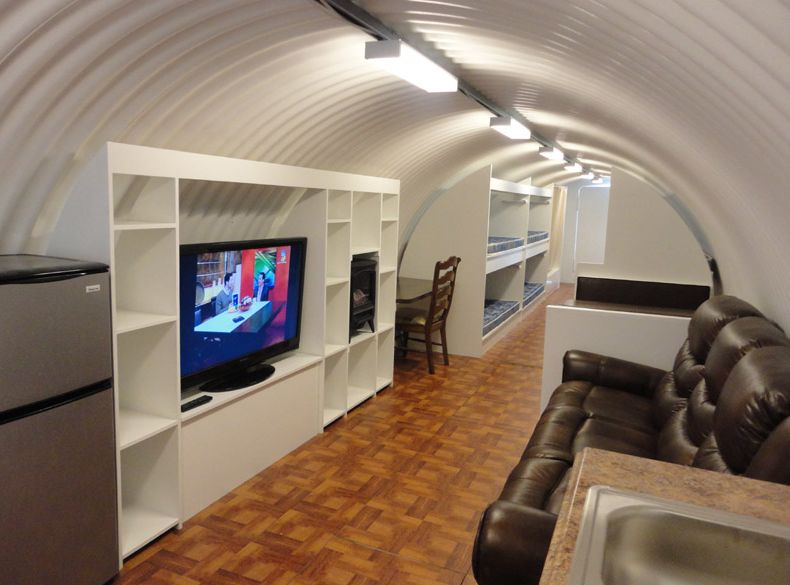 60K Doomsday Bunker Offers Full Kitchen, FlatScreen TV Home The