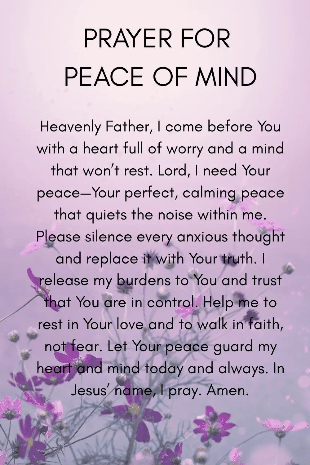 50 Powerful Prayers For Peace Of Mind daily biblical prayers(09)