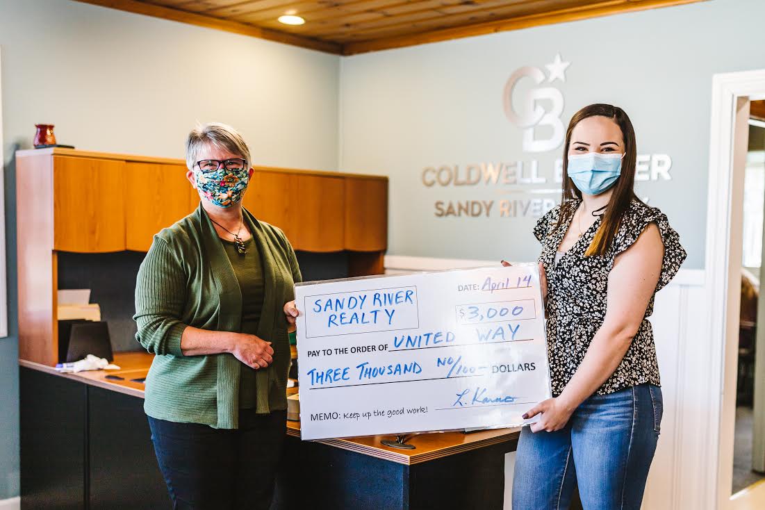 Coldwell Banker Sandy River Realty donates to United Way of TriValley