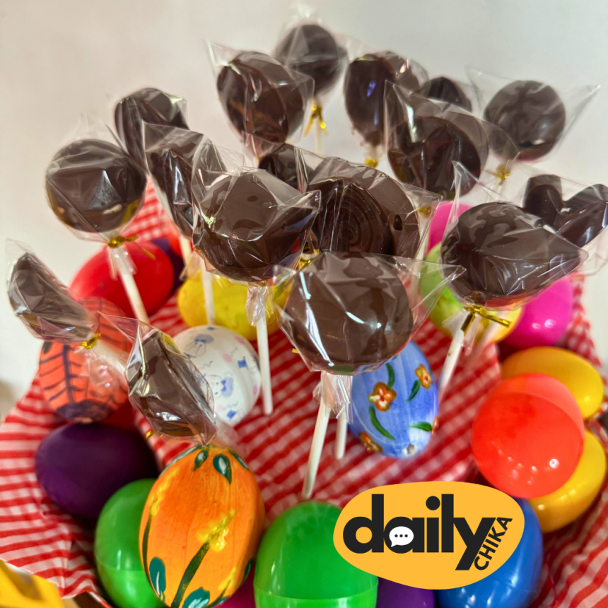 Daily Chika Easter Tray Spectacular Decorating with Painted Eggs, Molded Chocolates & Surprises!