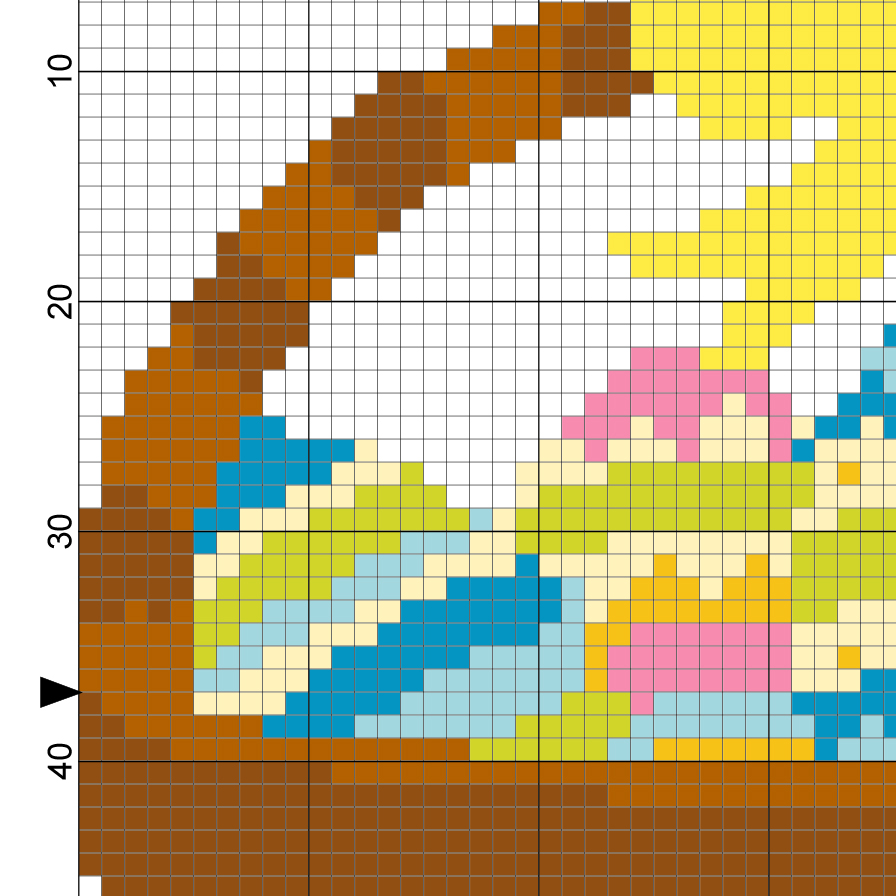 Easter Egg Basket Cross Stitch Pattern Daily Cross Stitch