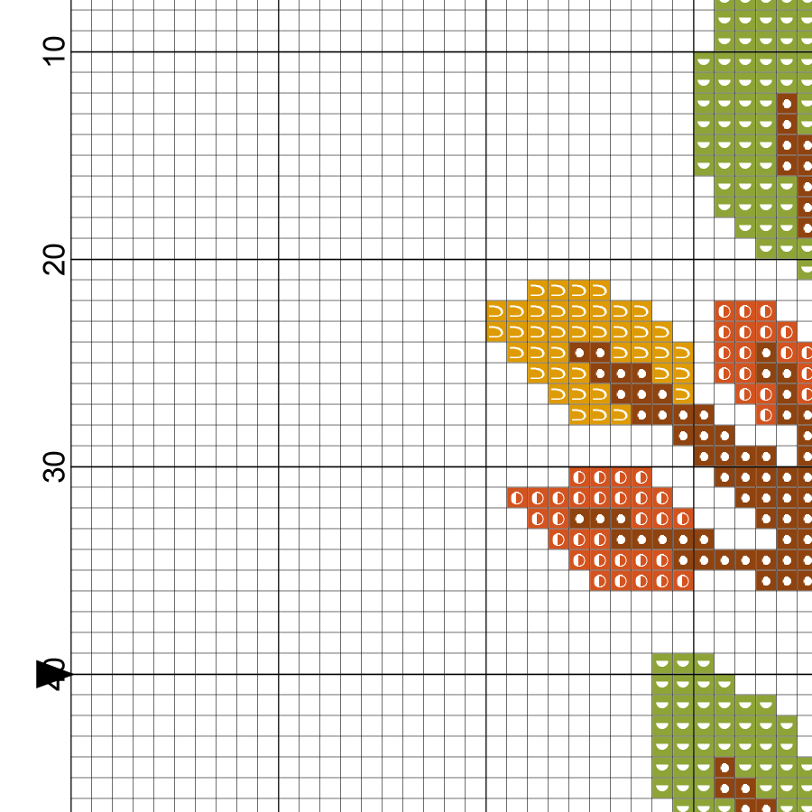 Fall Tree Leaves Cross Stitch Pattern Daily Cross Stitch