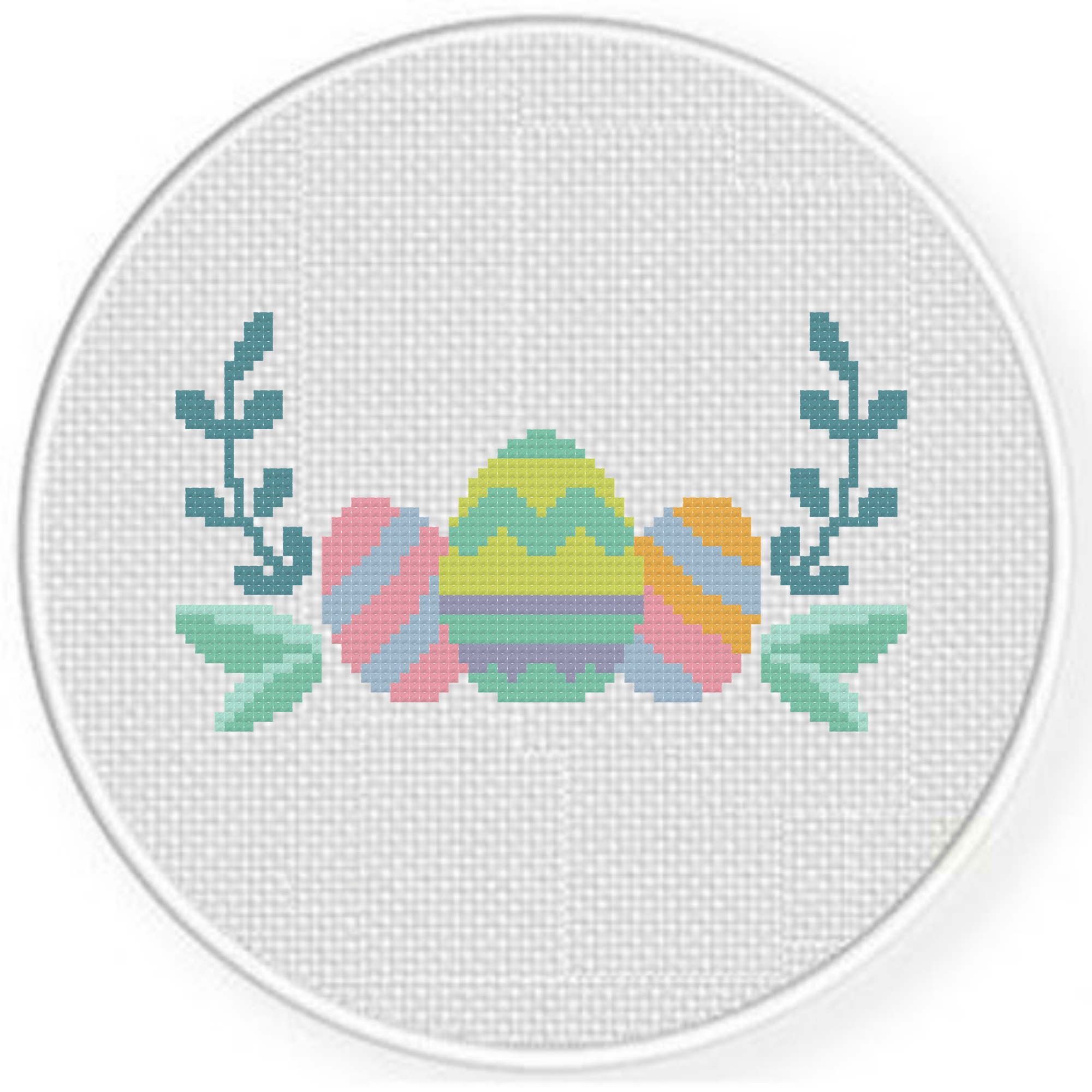 Easter Eggs Laurel Cross Stitch Pattern Daily Cross Stitch