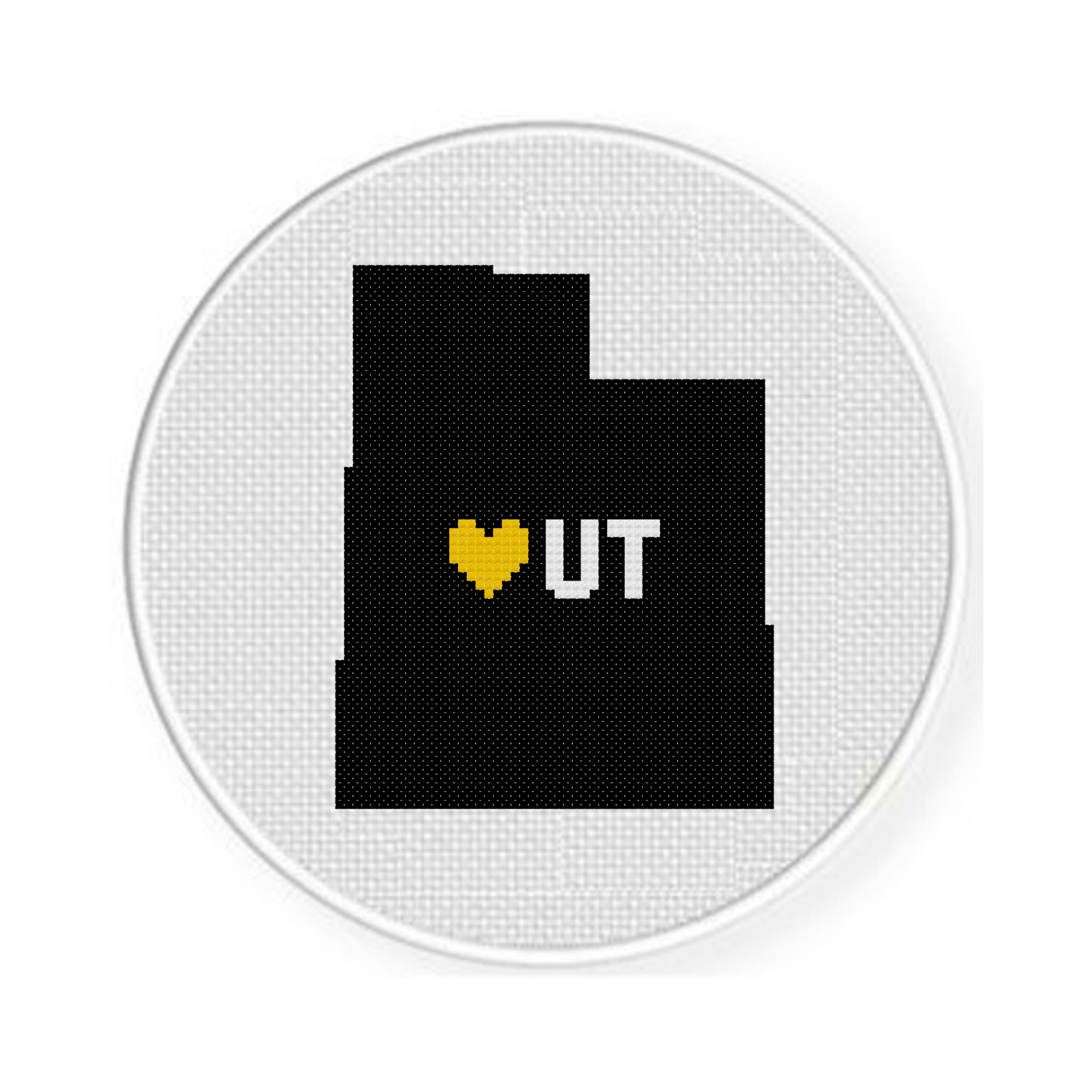 Heart Utah Cross Stitch Pattern Daily Cross Stitch