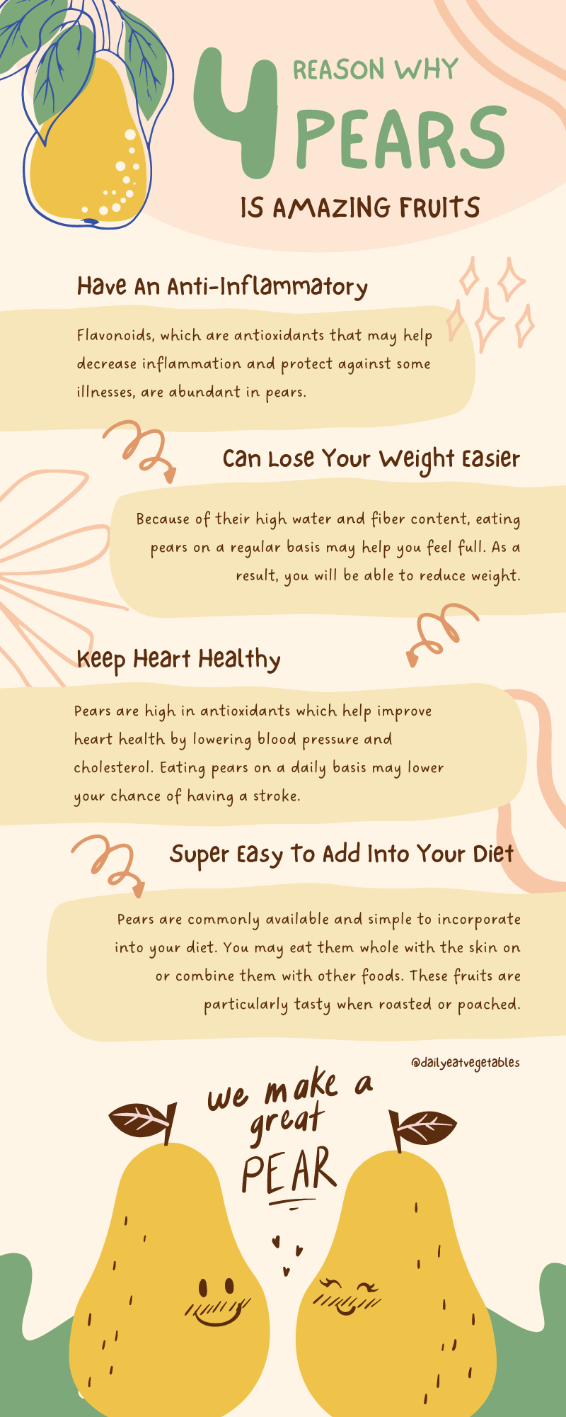 The Health Benefits and Nutritional Profile of Pears Daily Eat Vegetables