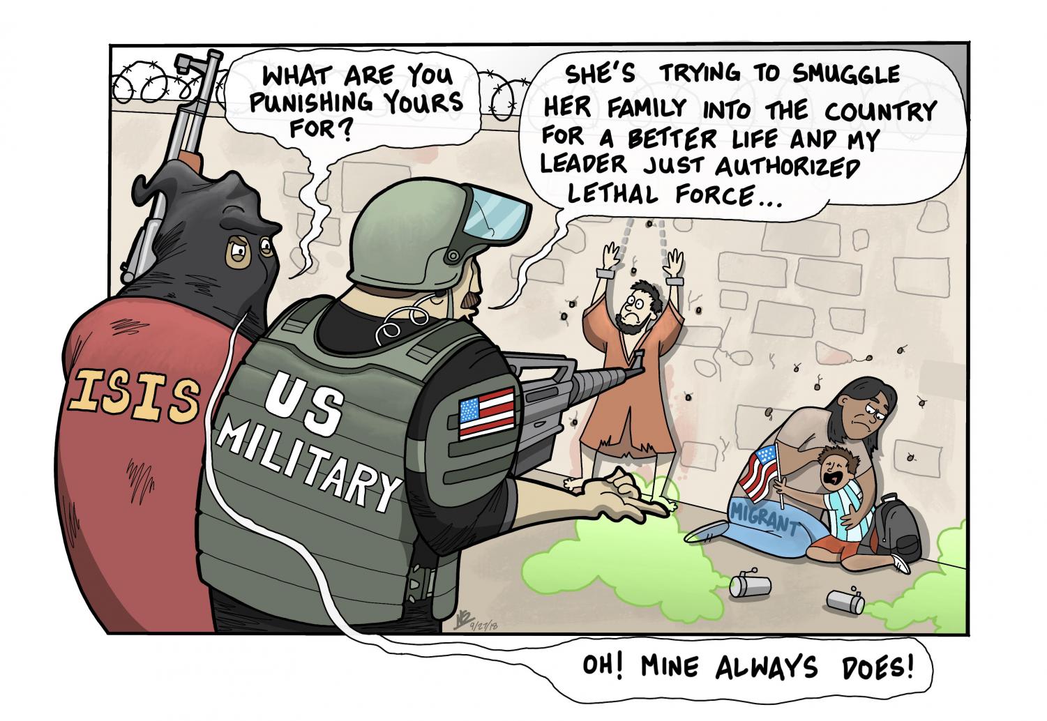 Editorial Cartoon U.S. immigration policy is flawed The Daily Evergreen