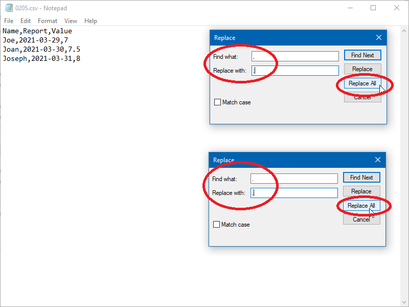 CSV files in Excel How to convert a commadelimited file to a semicolondelimited file, and