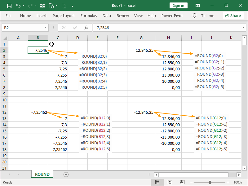 Rounding Numbers in Excel