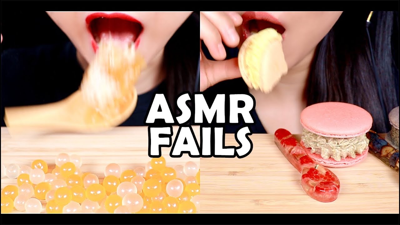 ASMR FAIL COMPILATION 2 FUNNY ASMR ASMR BLOOPERS EATING SOUNDS