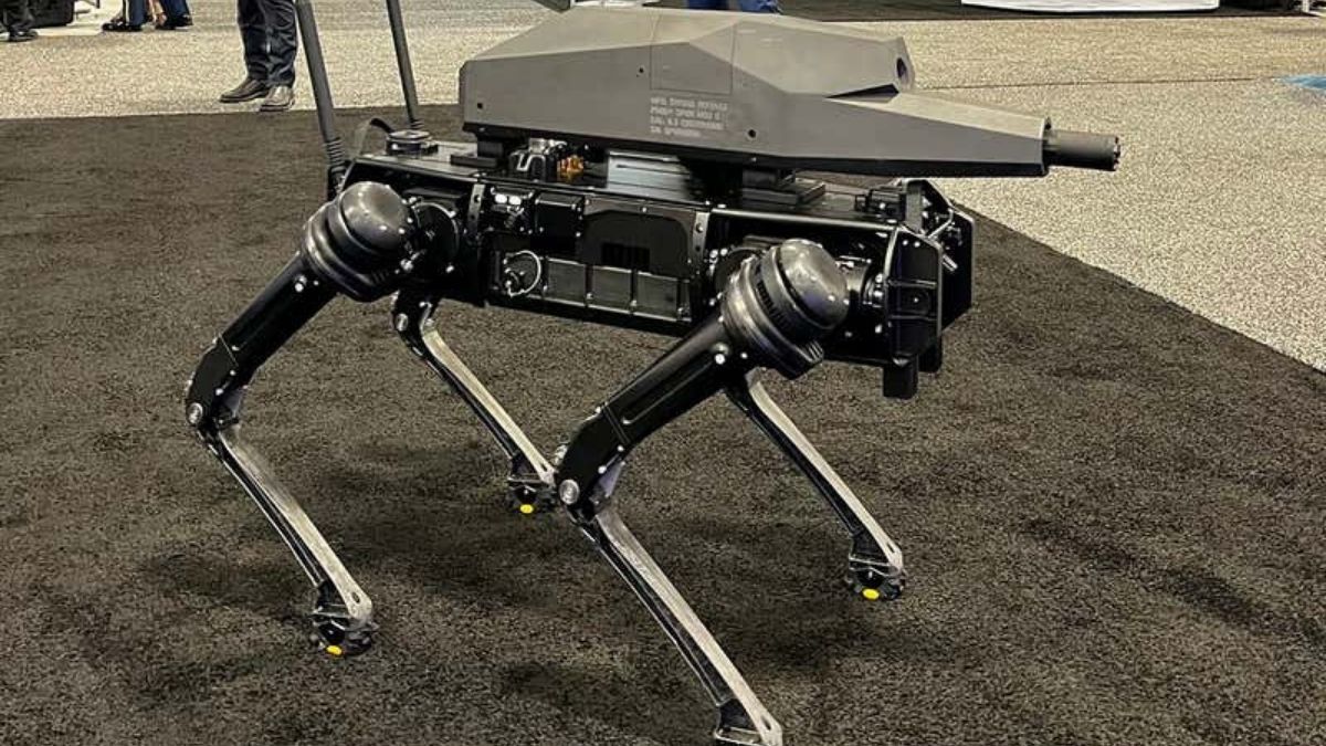 Les chiensrobots équipés de fusils de sniper à vision nocturne sont(03)