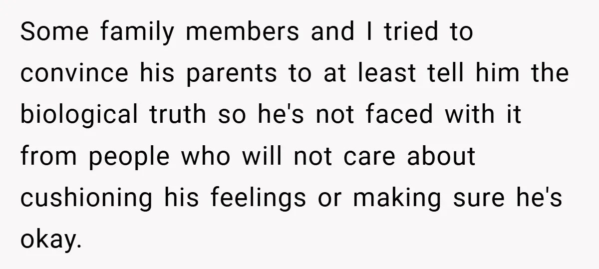 Aunt Revealed The Shocking Family Truth Her Nephew’s Parents Hid From Him