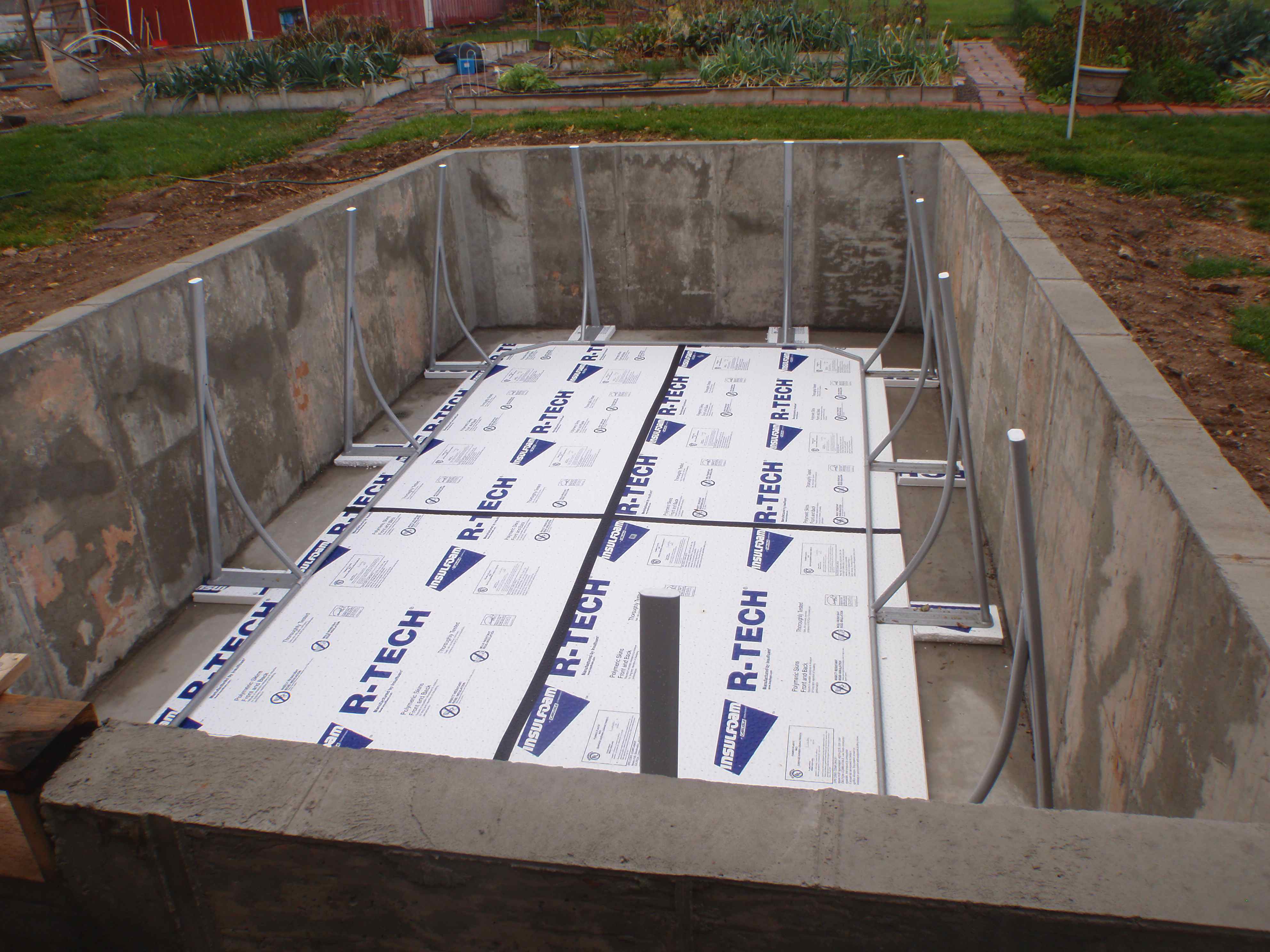 Putting in a Swimming Pool for Triathlon Training Recycling Packing