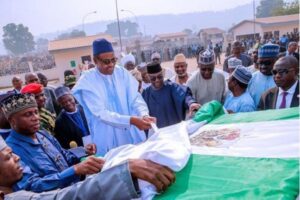 FILE: Buhari while commissioning the Baro Port project in 2019