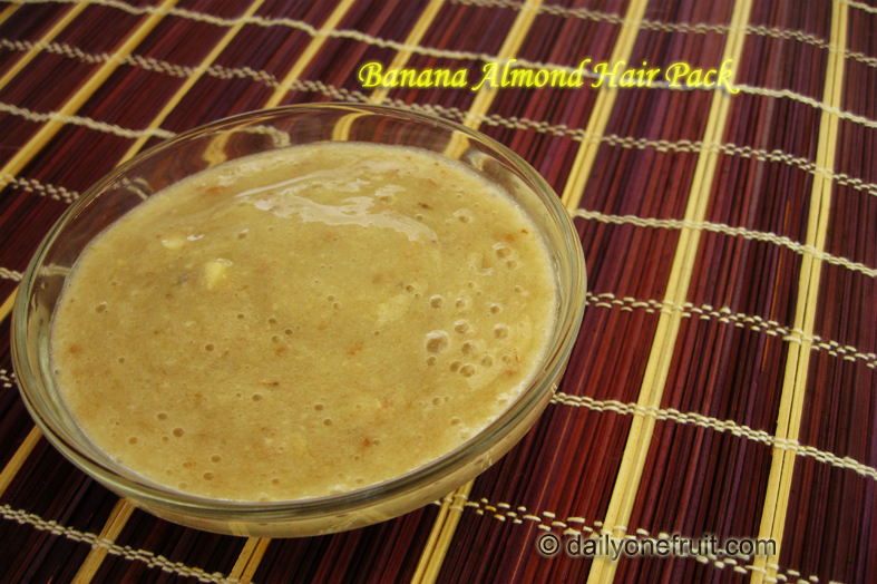Homemade Banana Almond Hair Pack