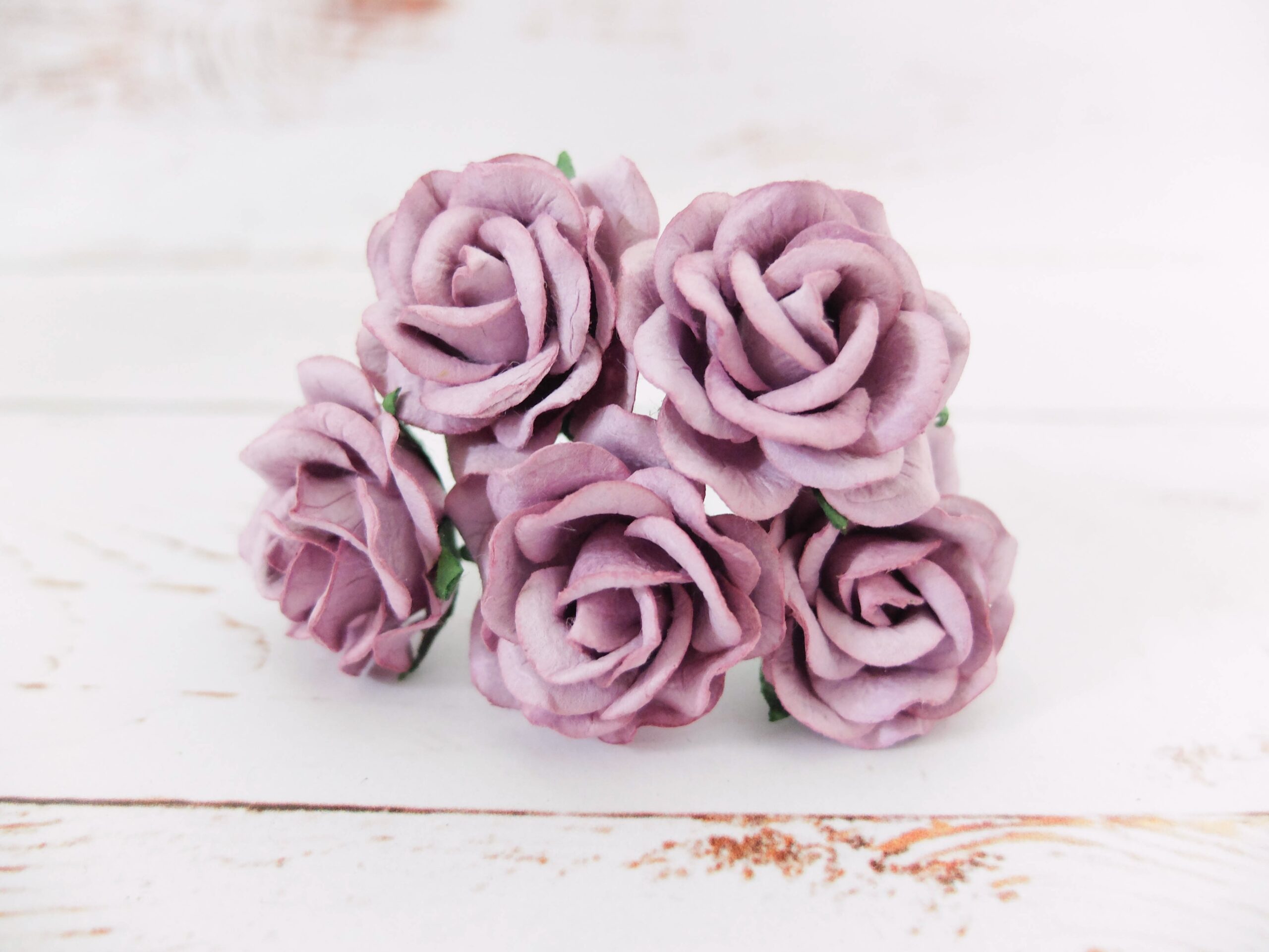 3.5 cm mulberry paper roses flowers wholesale from Thailand