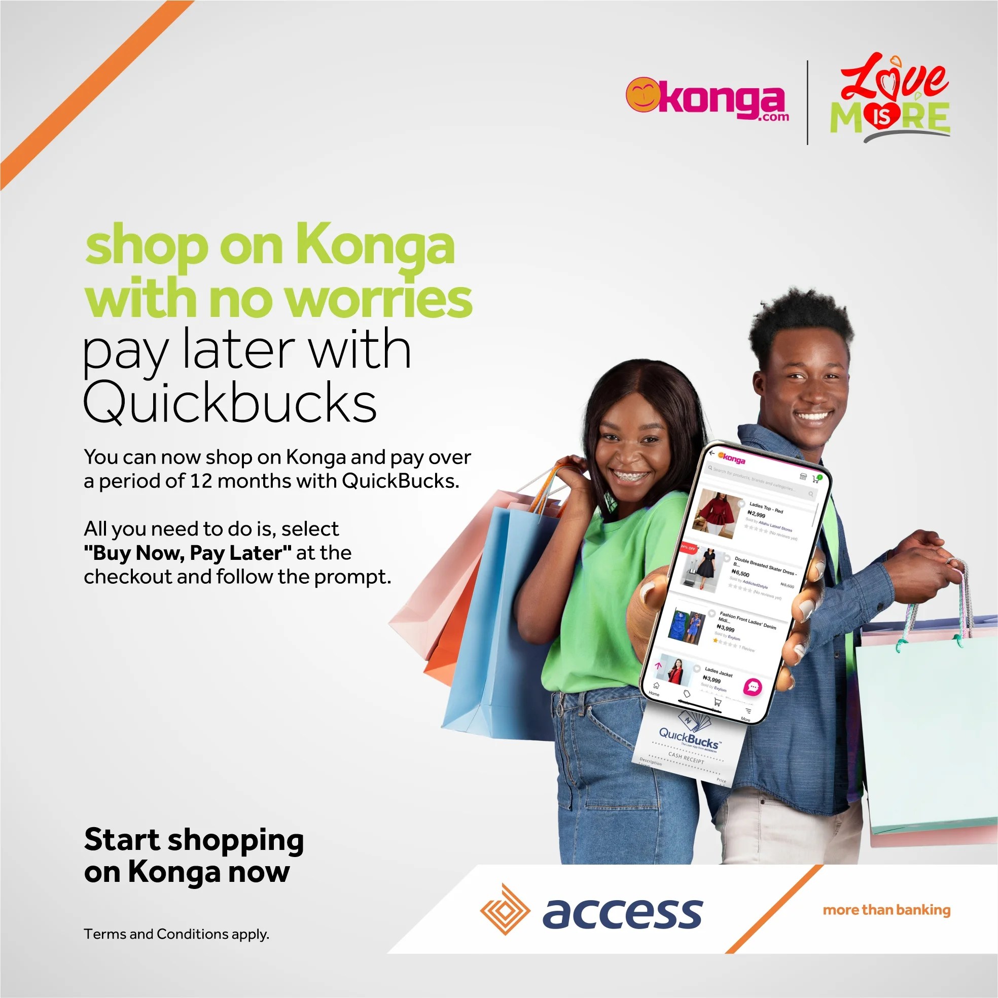 Access Bank partners Konga on instalment payments to customers through