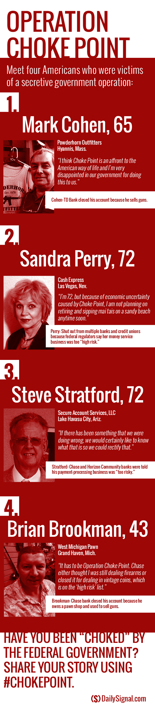 4 Faces of Operation Choke Point in one Infographic