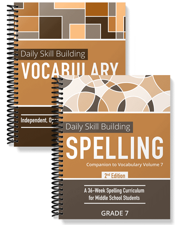 Daily Skill Building Vocabulary and Spelling Grade 7 Bundle