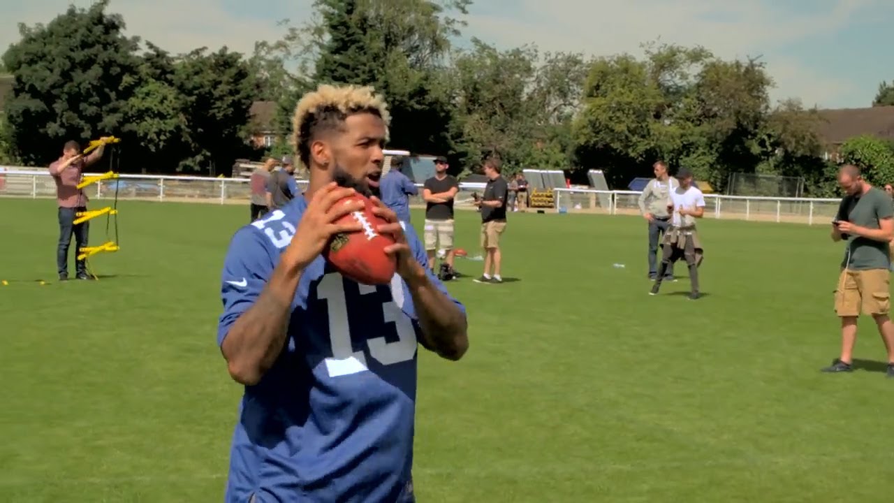 Watch WR Odell Beckham Throw A Football Almost The Entire Length Of A