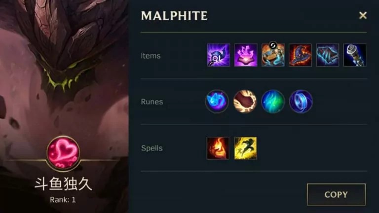 Build Item dan Runes Malphite Terbaik di LOL Wild Rift 2020 SPIN