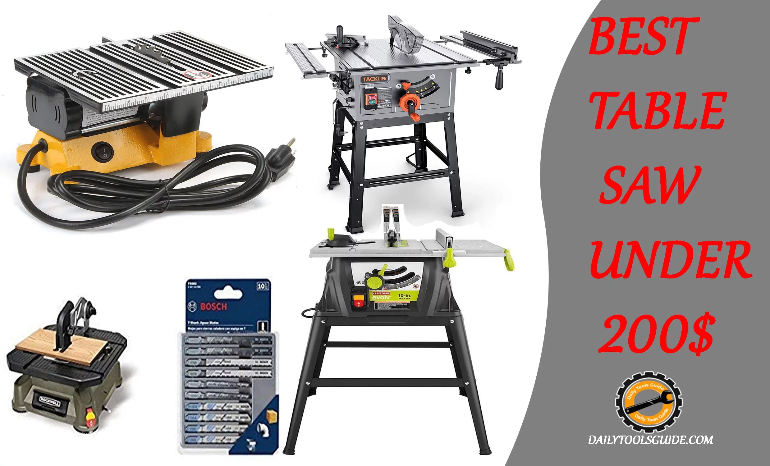 Top 4 Best Table Saw Under 200 2021 (Golden Guide)