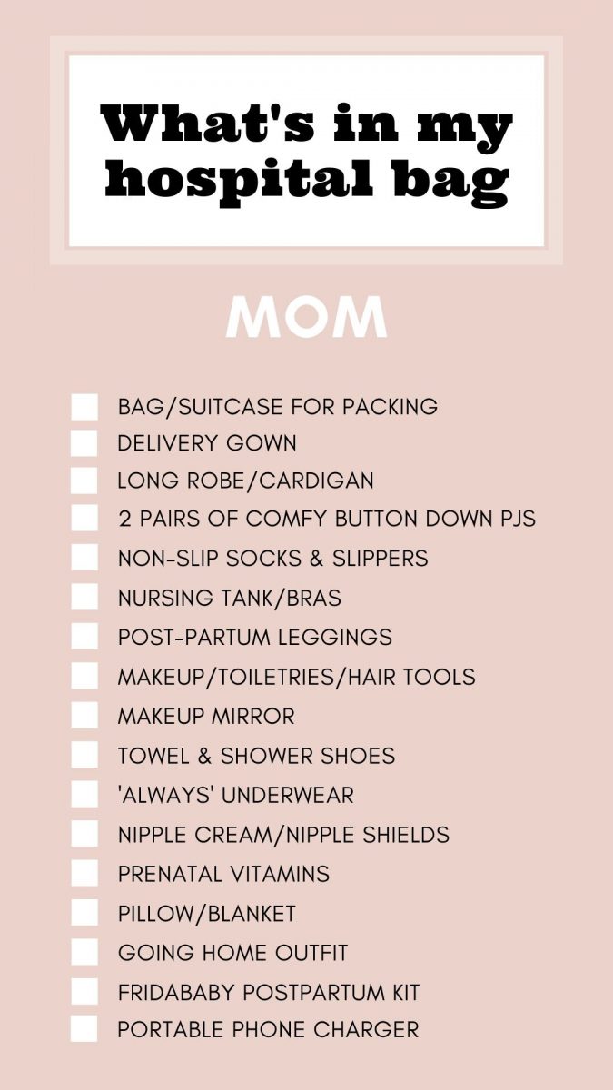 What's In My Hospital Bag + What I Used Daily With Bailey