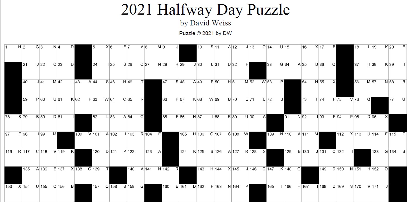 (3rd Annual) Halfway Day Puzzle Contest » The Daily Worker Placement