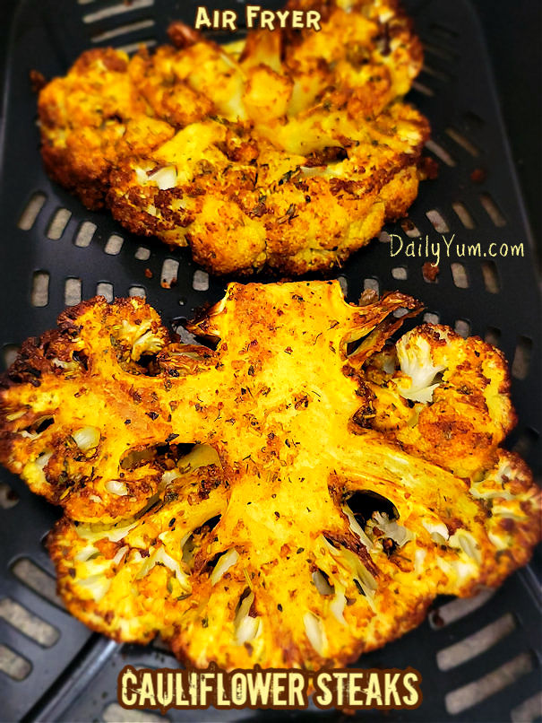 Crispy & Delicious Air Fryer Cauliflower Steaks Daily Yum