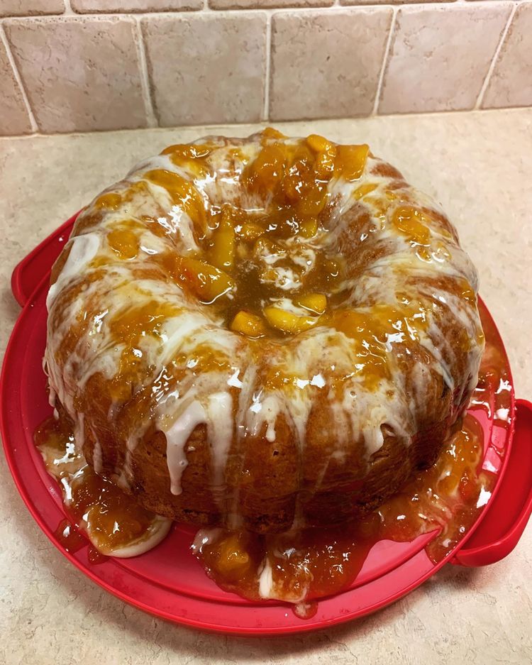 SOUTHERN PEACH POUND CAKE Delish Grandma's Recipes
