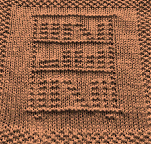 Free Bookcase Dishcloth or Afghan Square Knitting Pattern Daisy and Storm