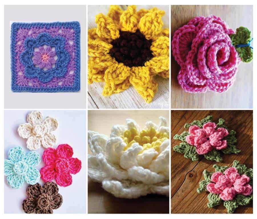 Crochet Flower Pattern Collection from Daisy Cottage Designs