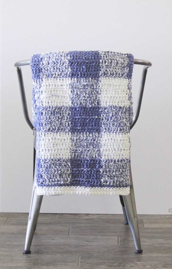 Crochet Blue Gingham Blanket Daisy Farm Crafts
