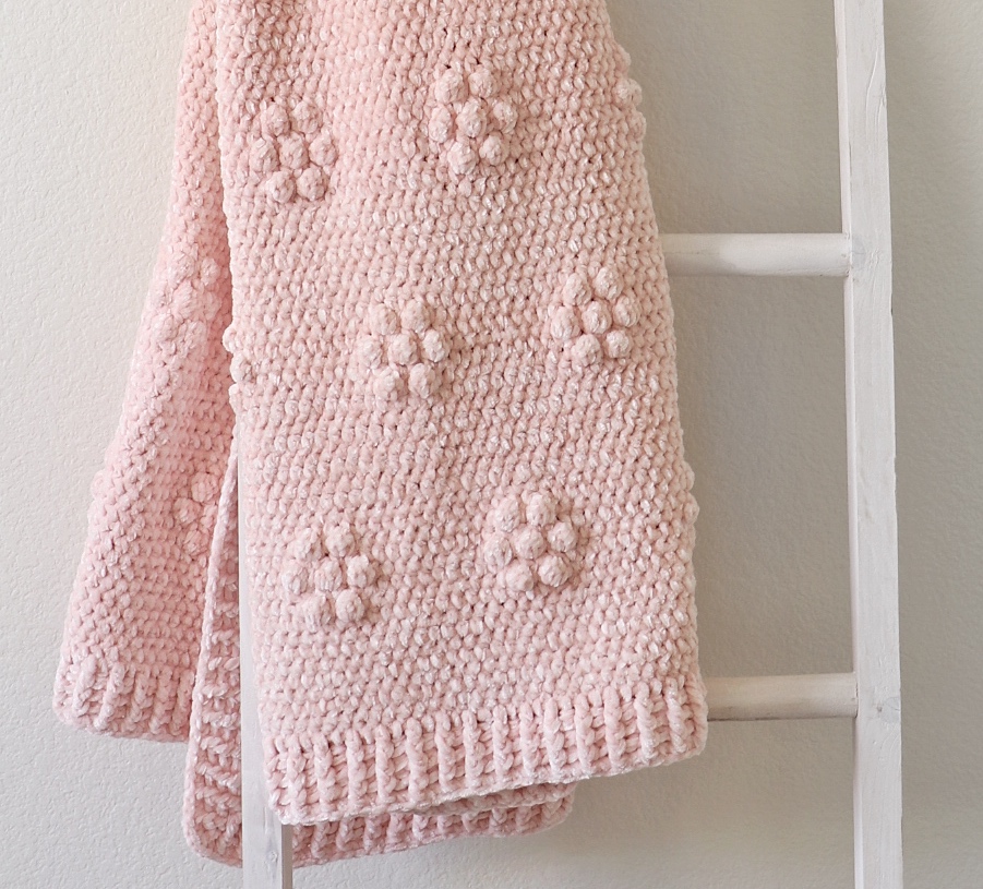 Crochet Velvet Flowers Throw Daisy Farm Crafts