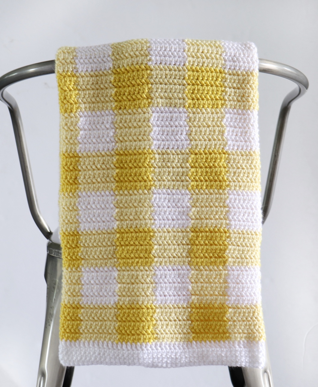 Yellow Crochet Gingham Daisy Farm Crafts