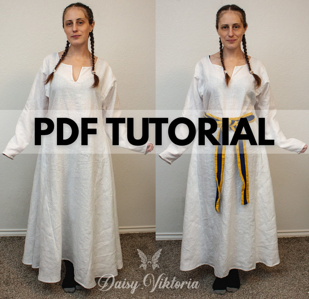 Medieval or Viking Dress TTunic or Under Tunic PDF Tutorial SCA
