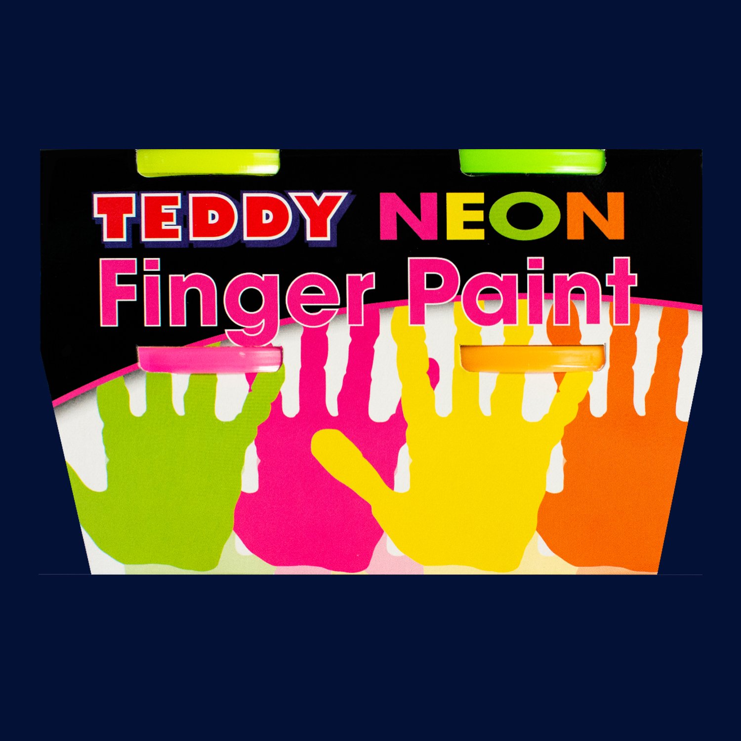 Teddy Neon Finger Paint 4x100ml Sleeve Dala