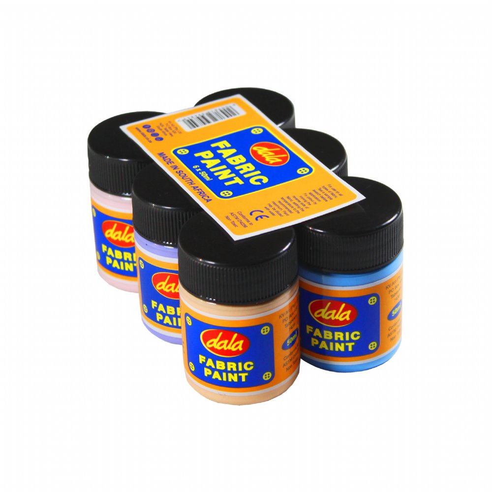 Fabric Paint Pastel 6 x 50ml Kit Dala